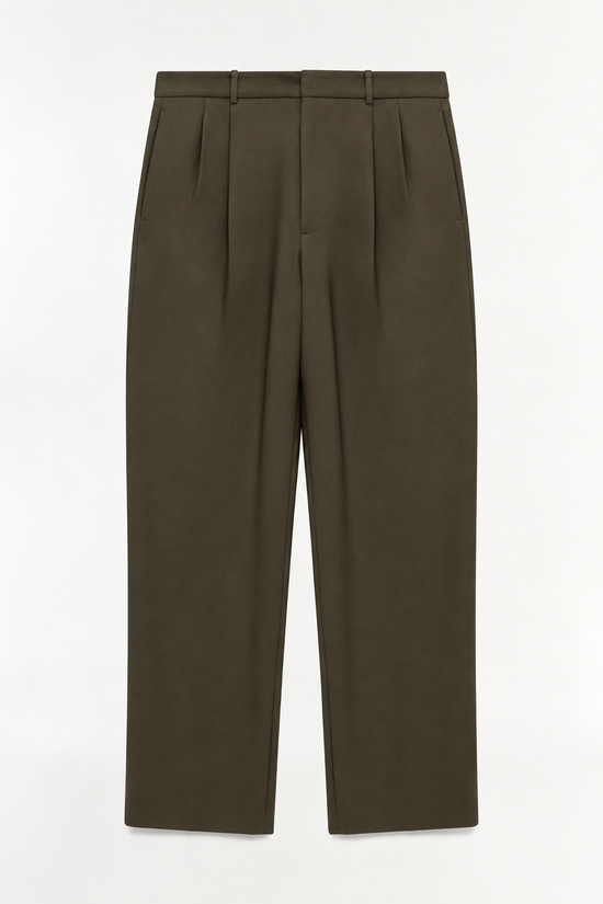 Julian Pleated Twill Trouser