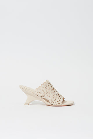 Shadow Mule Laser Cut Leather Sandal