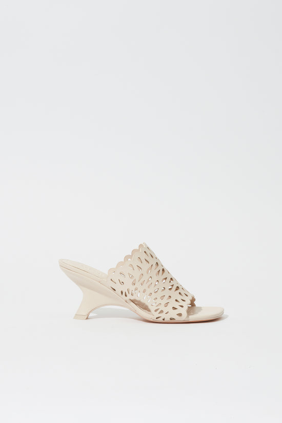 Shadow Mule Laser Cut Leather Sandal