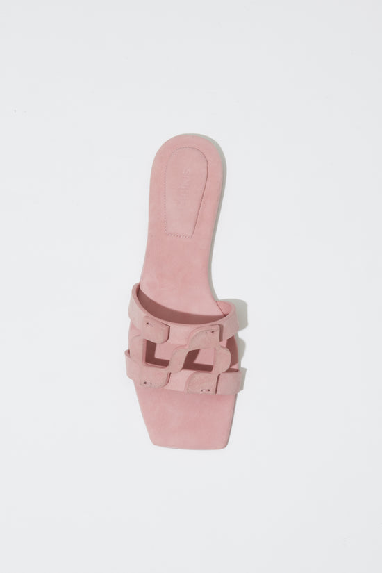 Simkhai Monogram Suede Flat Slide