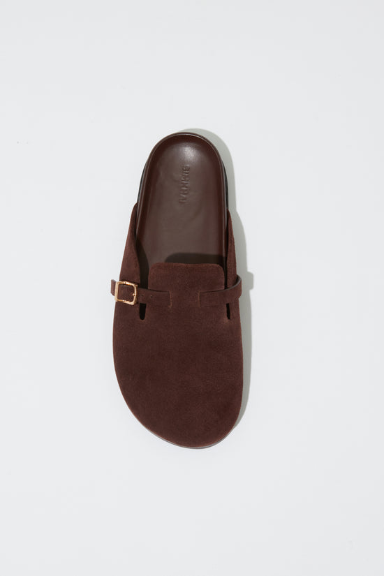 Adara Buckle Suede Slipper