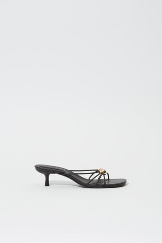 Amaya Leather Strappy Kitten Heel