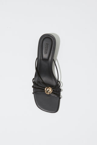Amaya Leather Strappy Kitten Heel