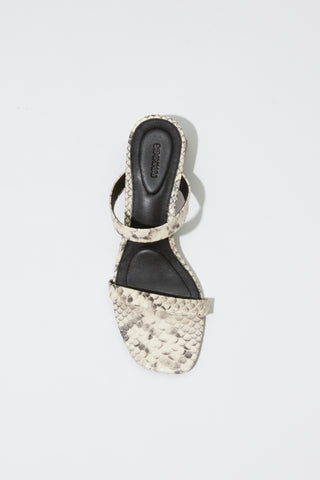 Clara Snake Leather Block Heel