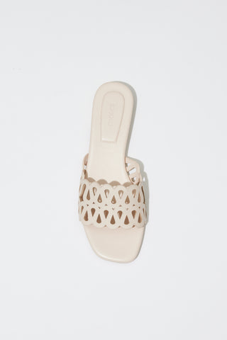 Mccall Laser Cut Leather Flat Slide