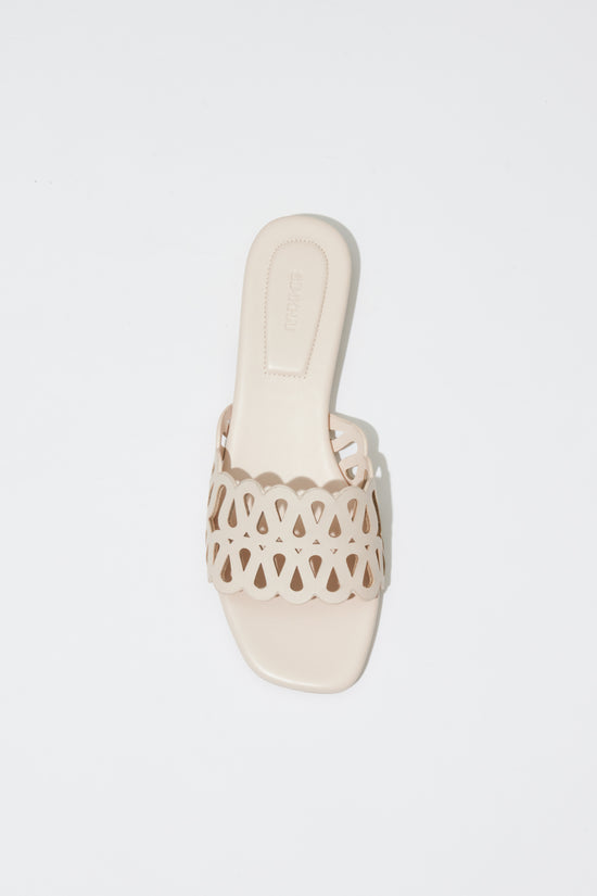Mccall Laser Cut Leather Flat Slide