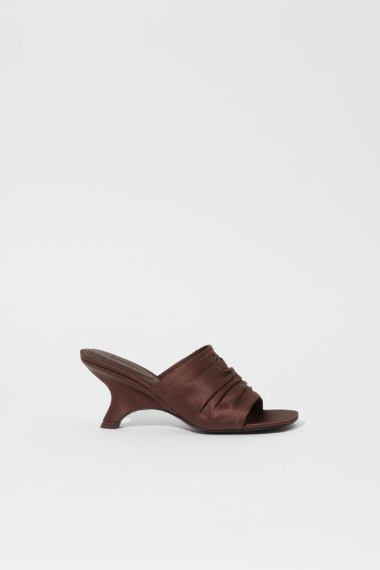 Shadow Satin Mule