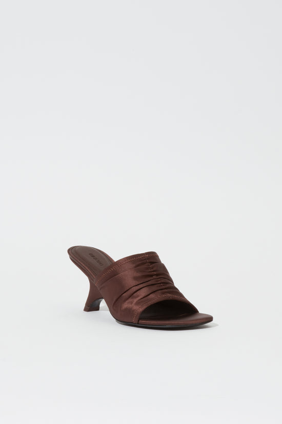 Shadow Satin Mule