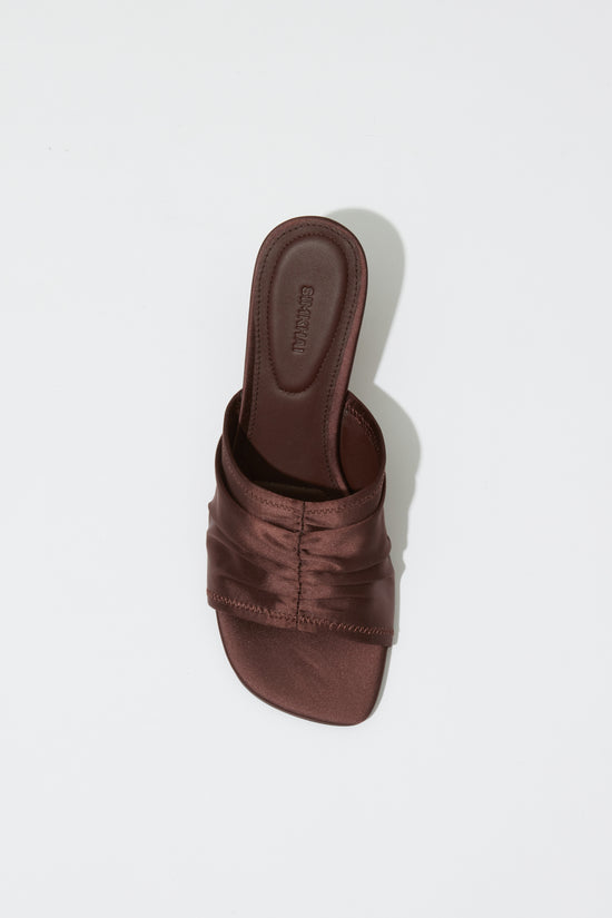 Shadow Satin Mule