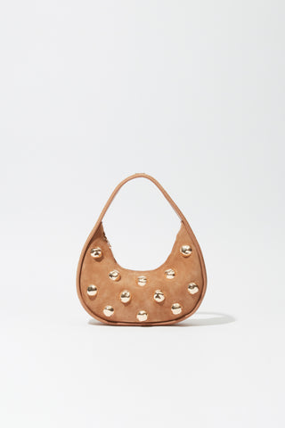 Finn Studded Suede Shoulder Bag