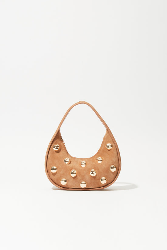 Finn Studded Suede Shoulder Bag