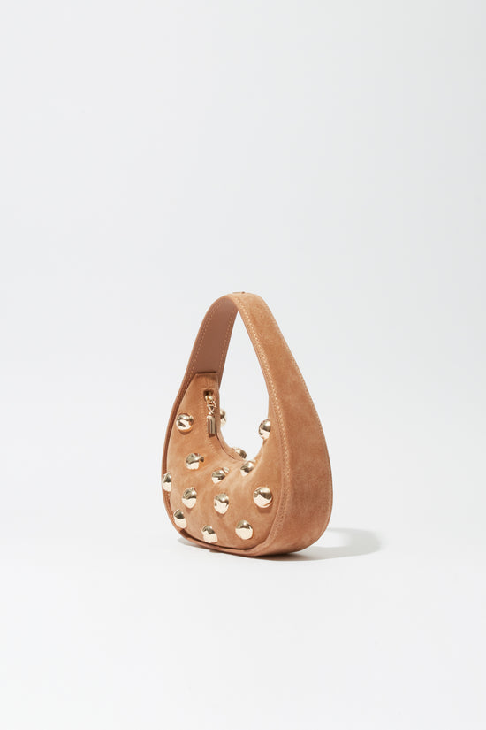 Finn Studded Suede Shoulder Bag
