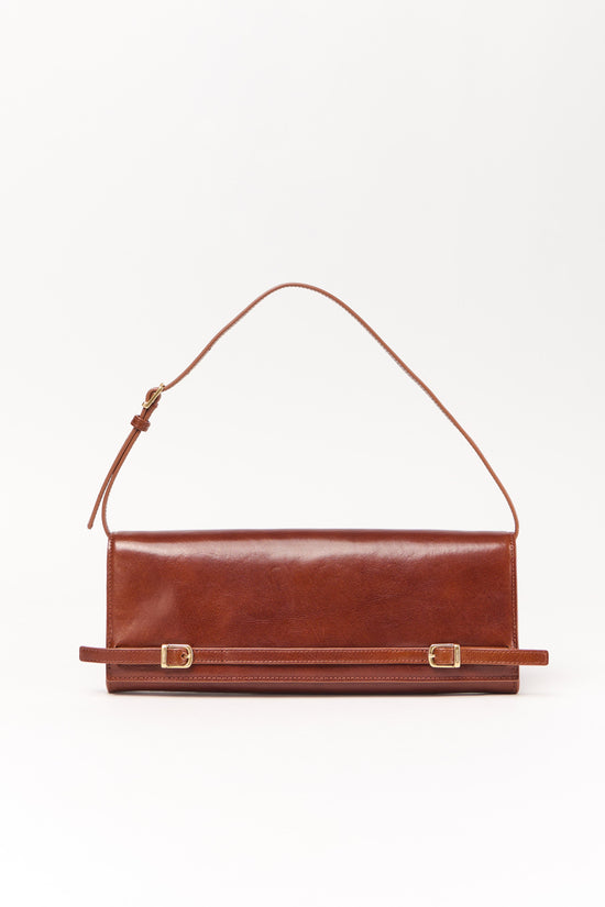 River East West Leather Clutch