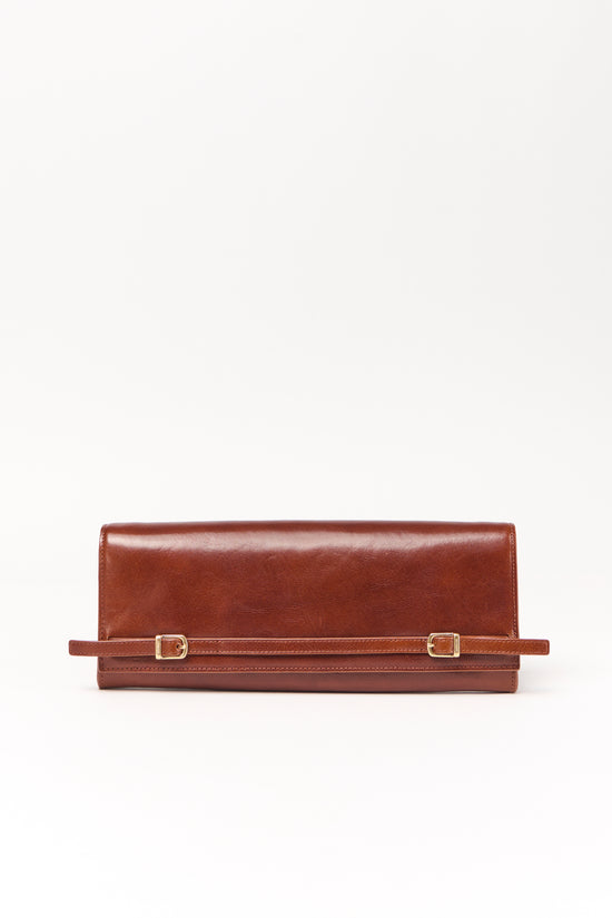 River East West Leather Clutch
