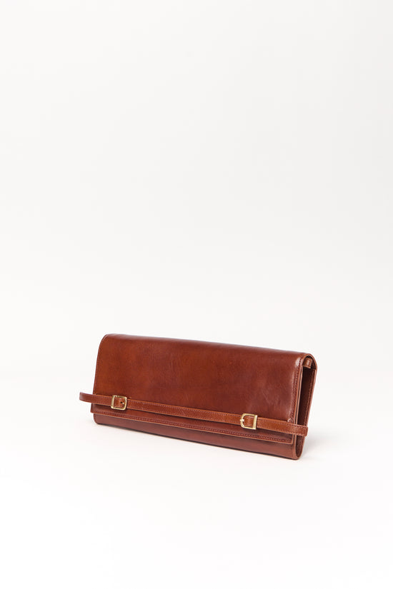 River East West Leather Clutch
