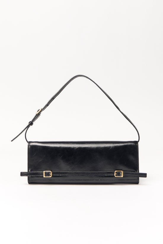River East West Leather Clutch