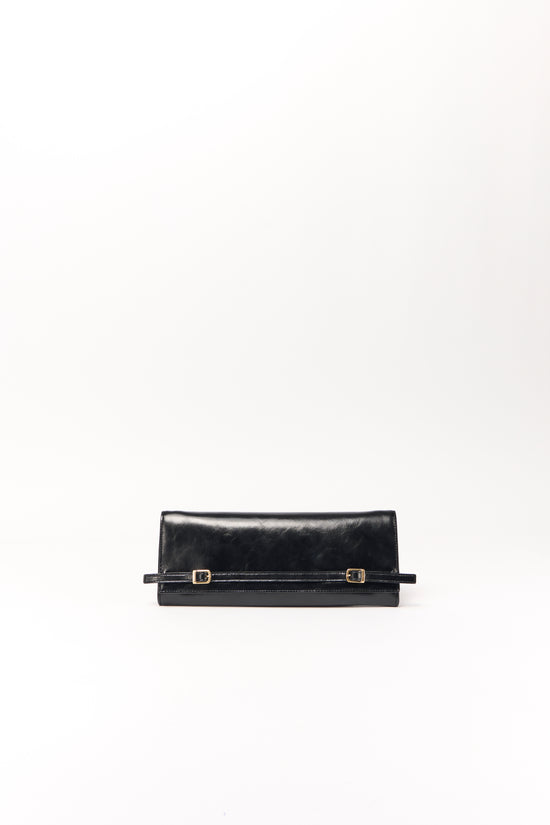 River East West Leather Clutch