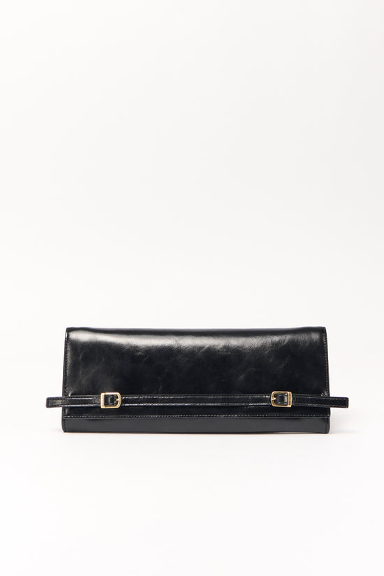 River East West Leather Clutch