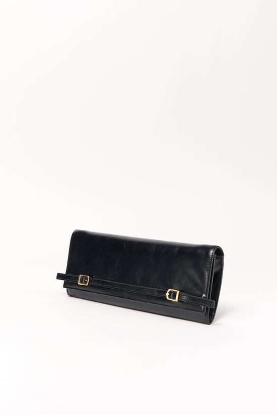 River East West Leather Clutch