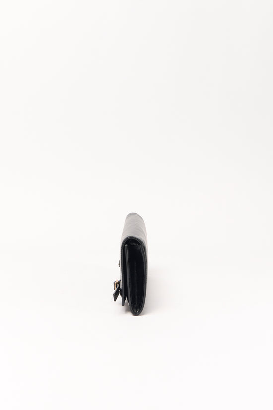 River East West Leather Clutch