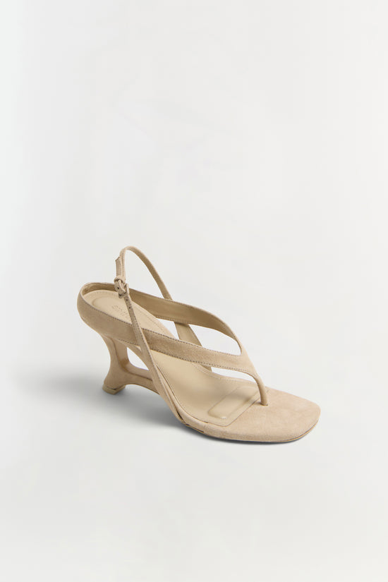Darya Suede Wedge Thong Sandal