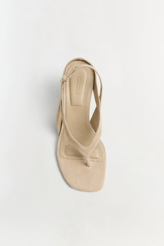 Darya Suede Wedge Thong Sandal