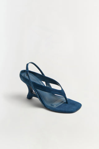 Darya Sunbleached Suede Wedge Thong Sandal