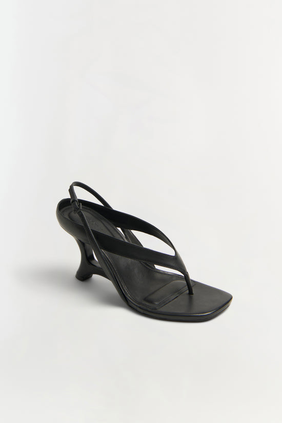 Darya Leather Wedge Thong Sandal