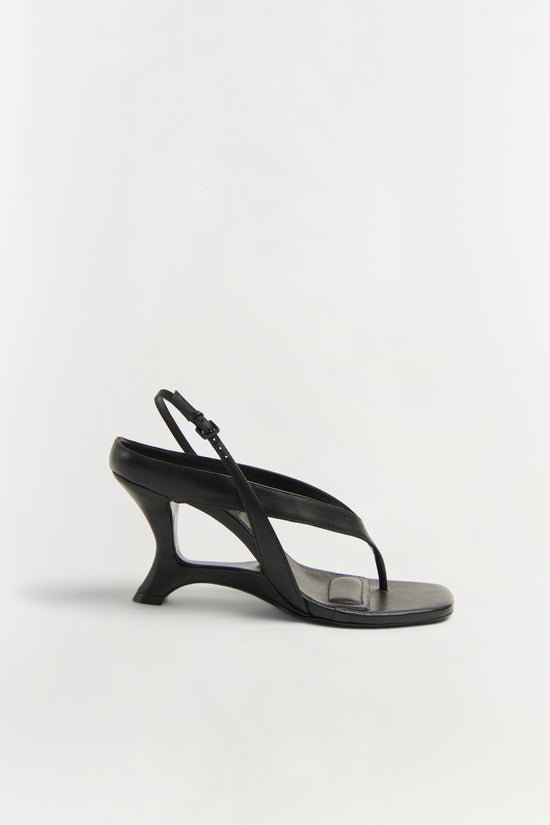 Darya Leather Wedge Thong Sandal