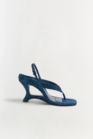 Darya Sunbleached Suede Wedge Thong Sandal