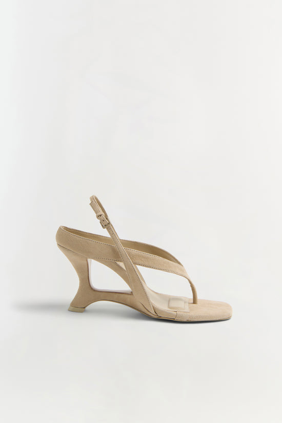 Darya Suede Wedge Thong Sandal