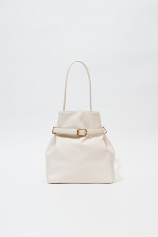 River Large Leather Bucket Bag