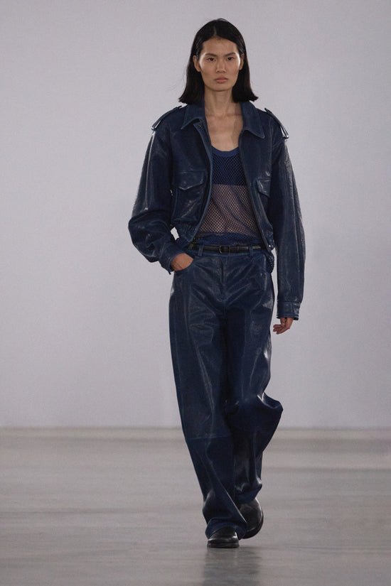 Roland Leather Cropped Jacket