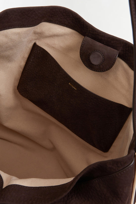 Wynn Nubuck Leather Bucket Bag