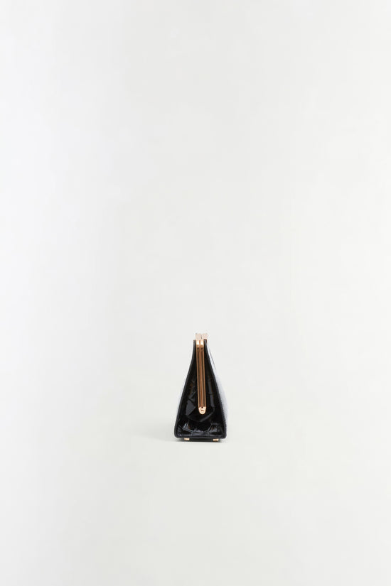 Solange Croc-Embossed Leather Clutch