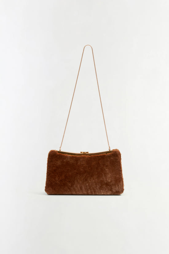 Solange Shearling Clutch