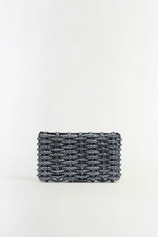 Morgan Woven Rhinestone Clutch