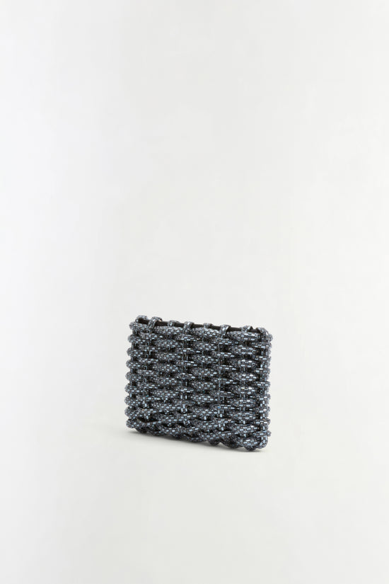 Morgan Woven Rhinestone Clutch