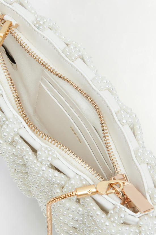 Morgan Woven Pearl Clutch