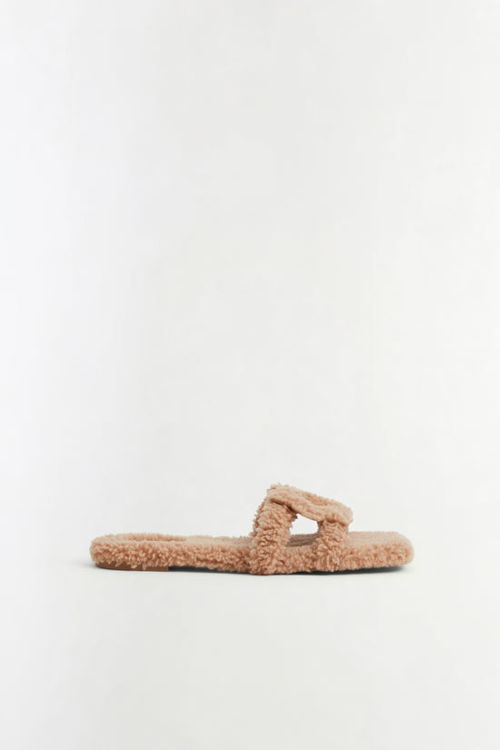 Simkhai Monogram Shearling Slide