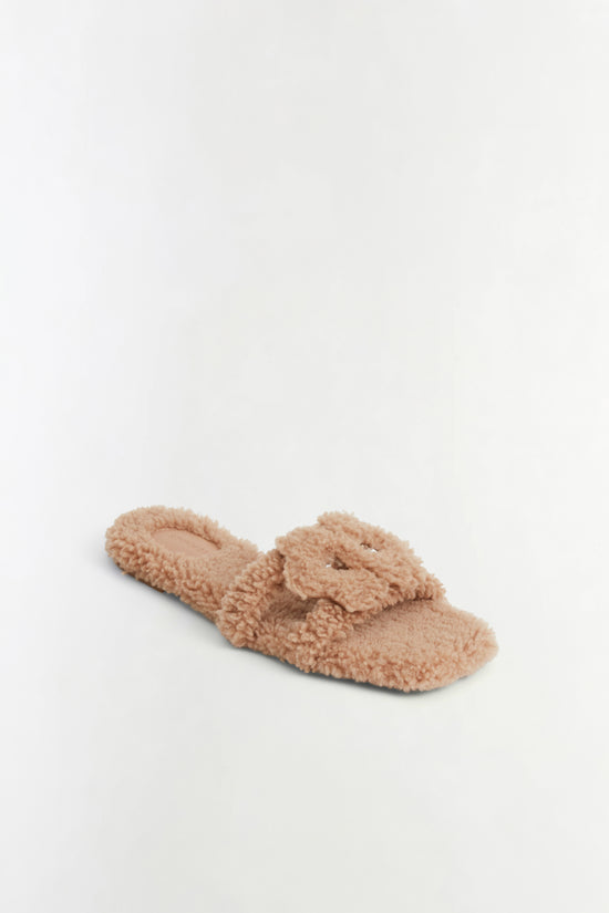 Simkhai Monogram Shearling Slide