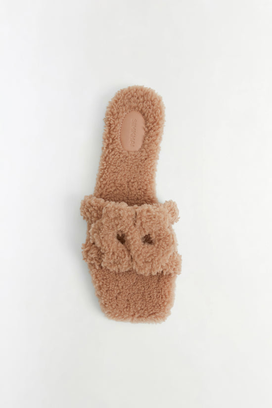 Simkhai Monogram Shearling Slide