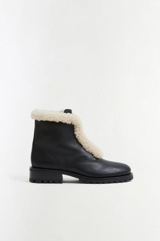 Noah Shearling Lug Sole Zip Boot