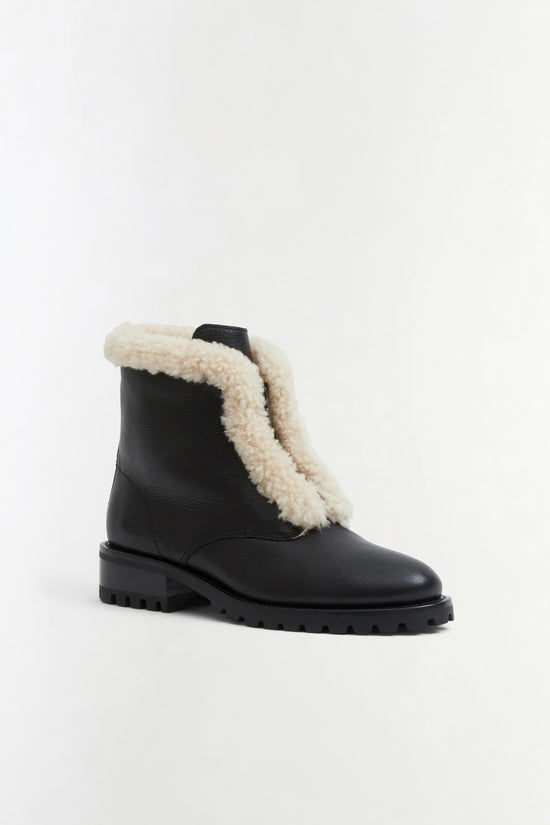Noah Shearling Lug Sole Zip Boot