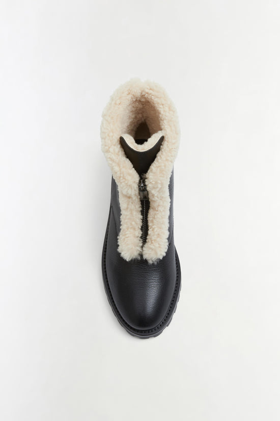 Noah Shearling Lug Sole Zip Boot