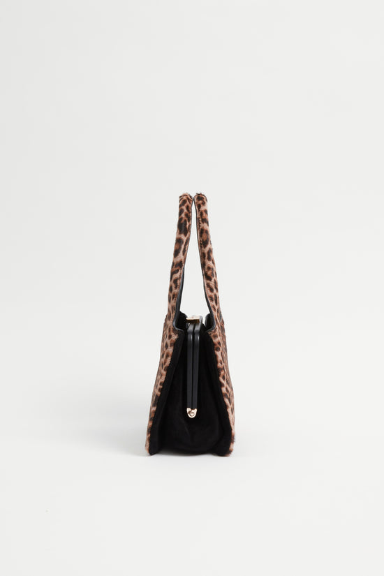 Camille Calf Hair Top Handle Bag