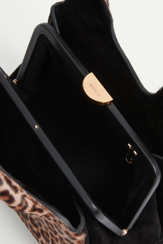 Camille Calf Hair Top Handle Bag