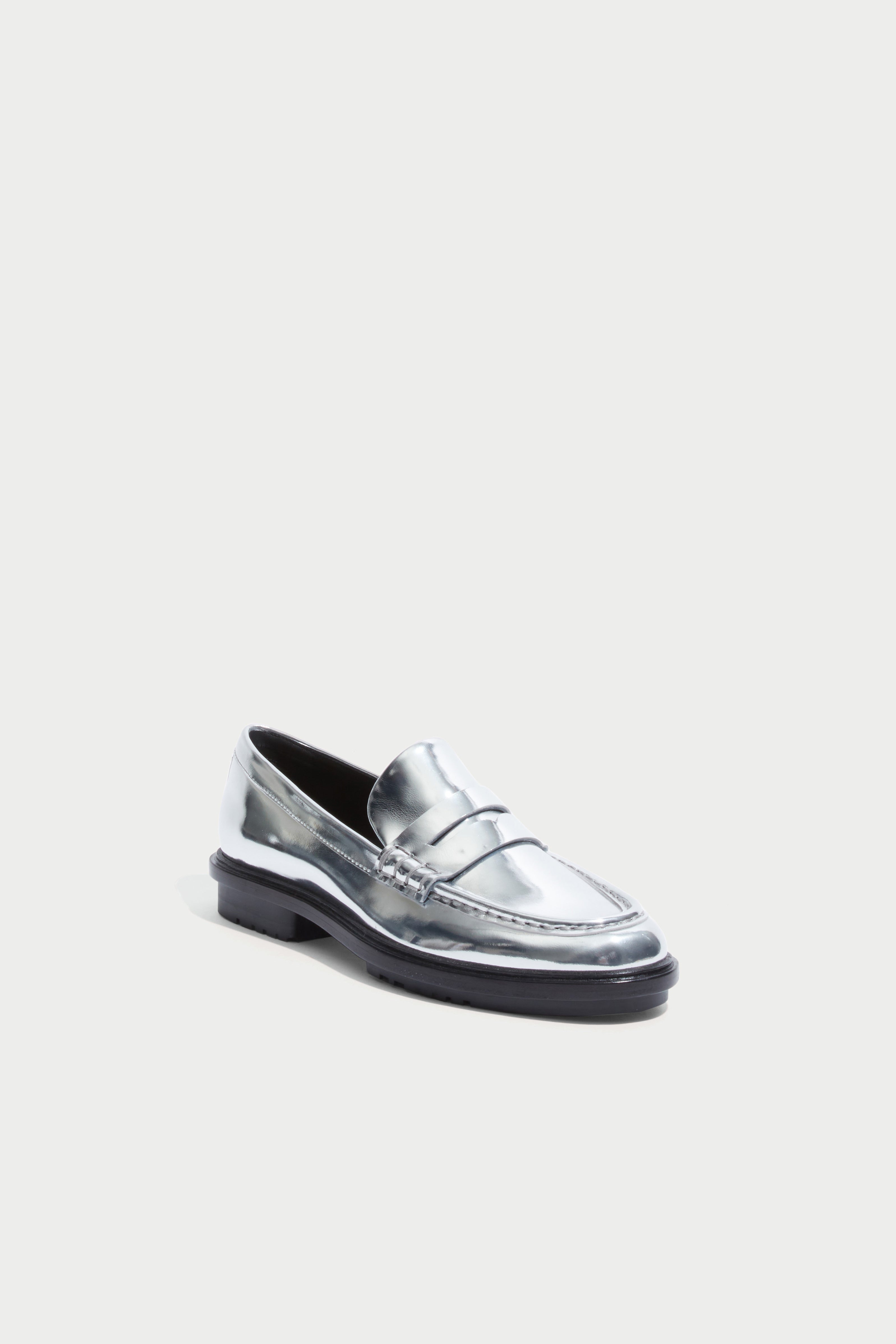 Harper Metallic Lug Sole Loafer Silver SIMKHAI