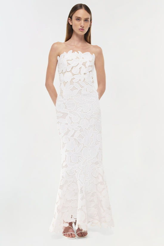 Valletta Strapless Embroidered Dress