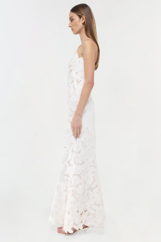 Valletta Strapless Embroidered Dress